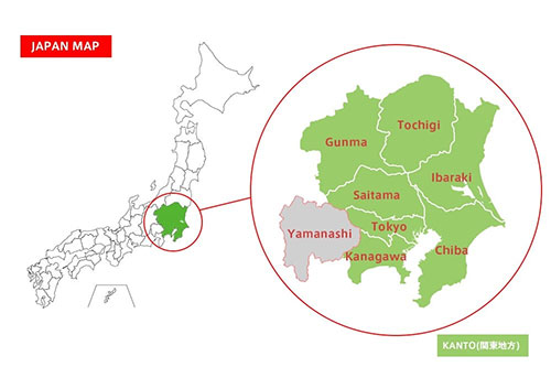 일본 東部 관동(關東) 지도