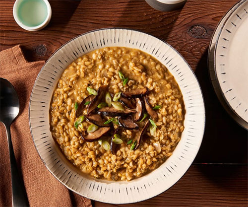 이탈리아 Freekeh Risotto with Mushrooms