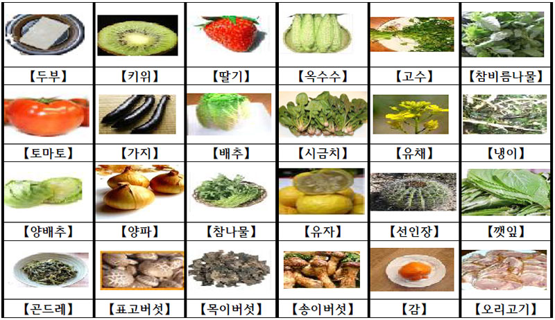 면역강화 메뉴개발을 위한 약재 및 식품 선정 목록 No1.