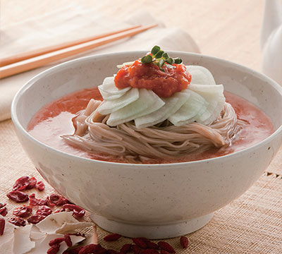 복령 산수유 토마토소스와 냉면 약선음식 레시피